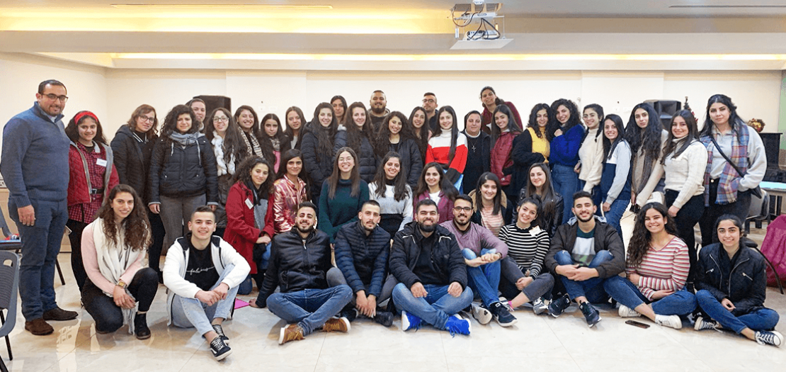 صورة جماعية للمشاركين بورشة عمل أقامتها شبيبة موطن يسوع، شباط 2020