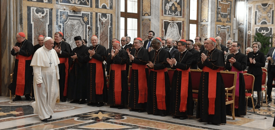 جانب من لقاء البابا فرنسيس بالمشاركين في الجمعية العامة لمجمع التربية الكاثوليكية (إعلام الفاتيكان)