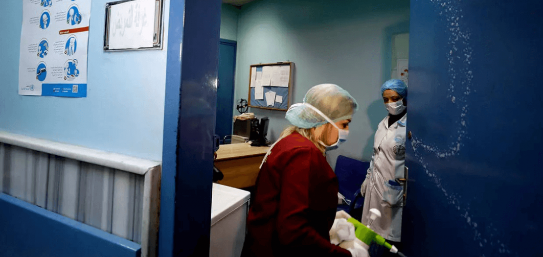 إجراءات وقائية في أحد مستشفيات سوريا