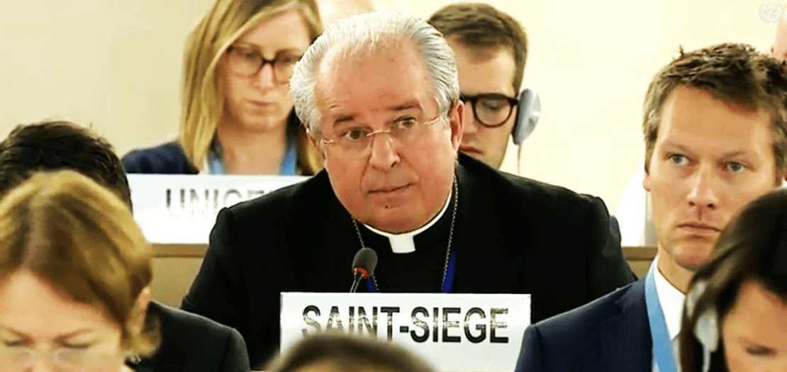 مراقب الكرسي الرسولي الدائم لدى وكالات الأمم المتحدة والمنظمات الدولية الأخرى في جنيف رئيس الأساقفة إيفان يوركوفيتش