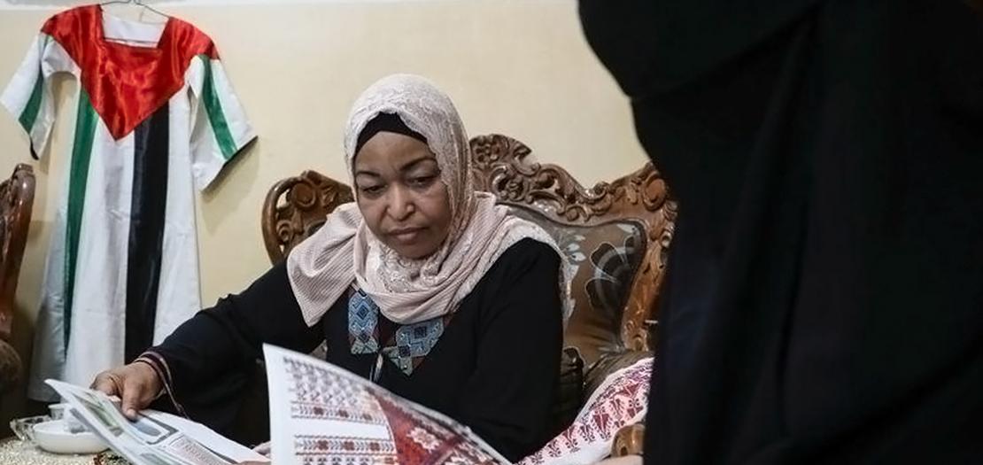 أم زيد وأم خولة في مخيم البقعة للاجئين الفلسطينيين في الأردن، 16 حزيران 2020