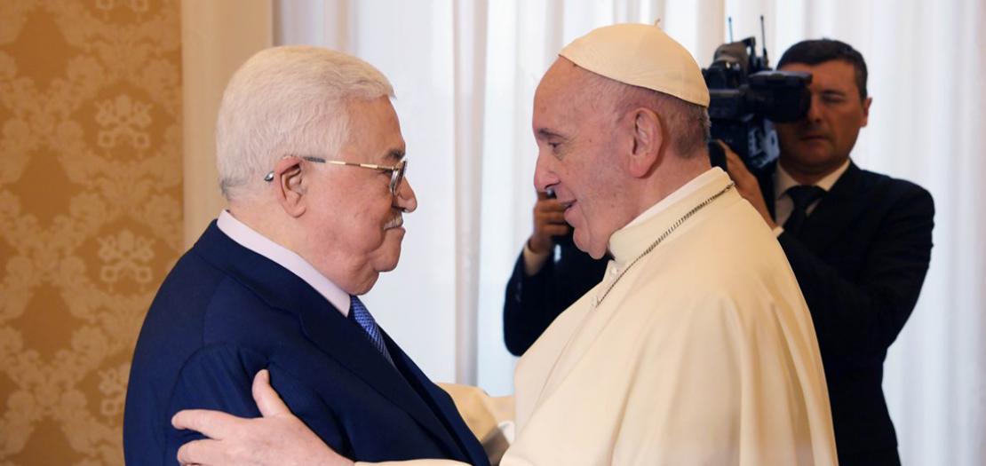 البابا فرنسيس يستقبل الرئيس الفلسطيني محمود عباس، في الفاتيكان، 3 كانون الأول 2018