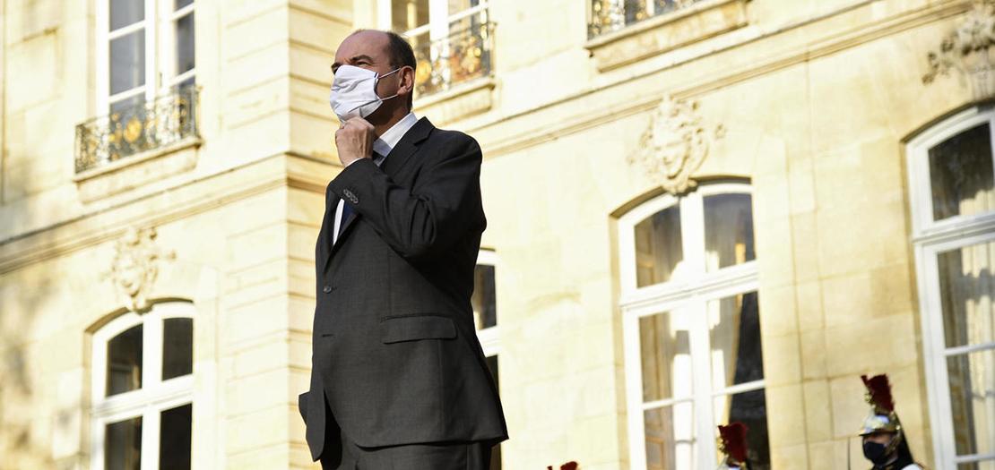 رئيس الوزراء الفرنسي جان كاستيكس في قصر الماتينيون مقر الحكومة في باريس، 8 كانون الأول 2020
