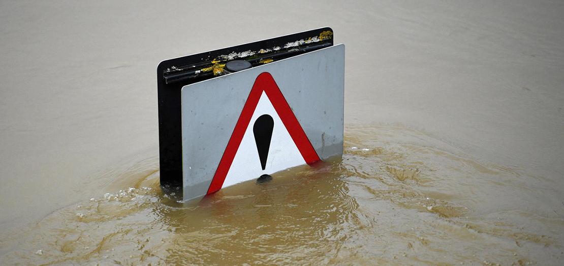 فيضانات في شروزبري في غرب إنكلترا بعد العاصفة "كريستوف"، 22 كانون الثاني 2021