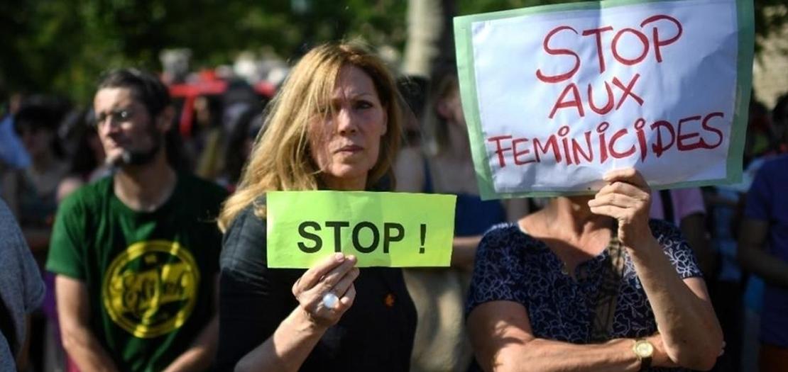 نساء يتظاهرن ضد العنف الزوجي، 6 تموز 2019