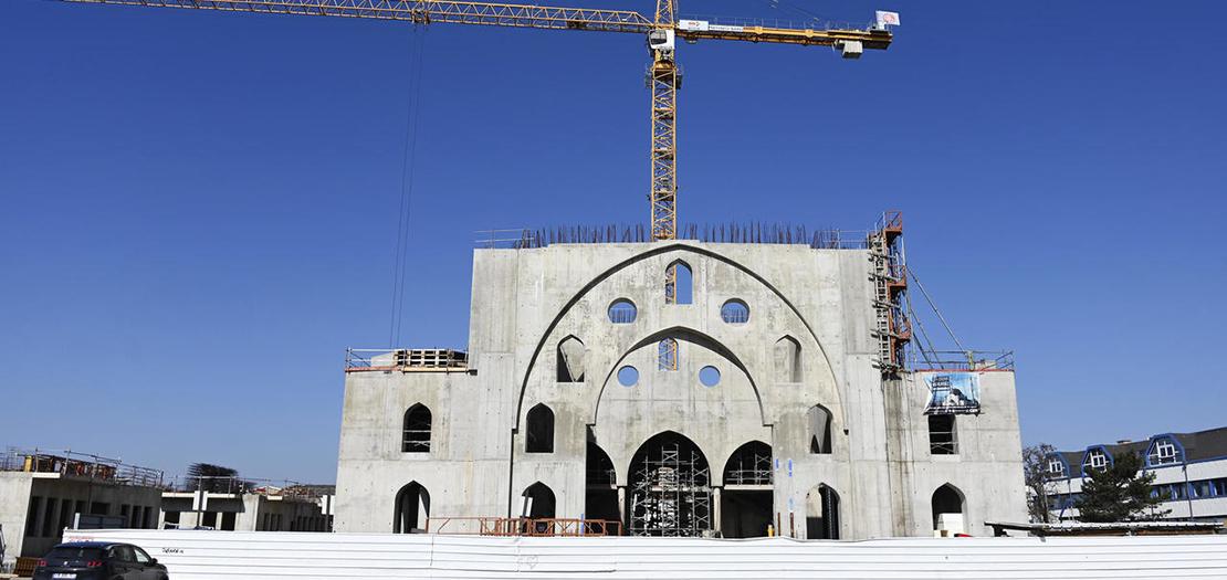 ورشة بناء مسجد أيوب سلطان في حي مينو في ستراسبورغ، 24 آذار 2021