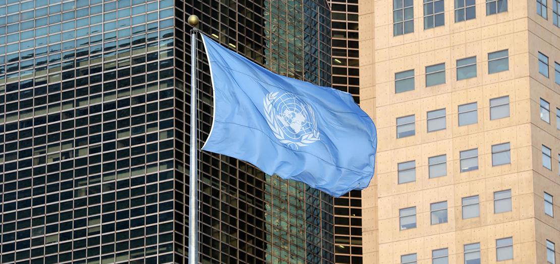 راية الأمم المتحدة في مقرها العام بنيويورك بتاريخ 23 أيلول 2019