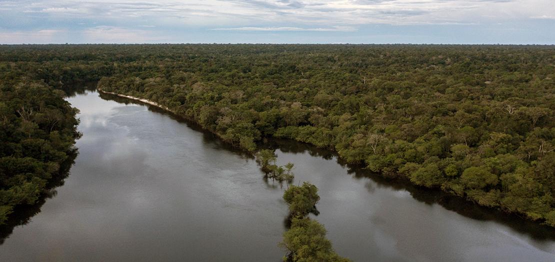 لقطة جوية لنهر مانيكوري في الامازون، 7 حزيران 2022