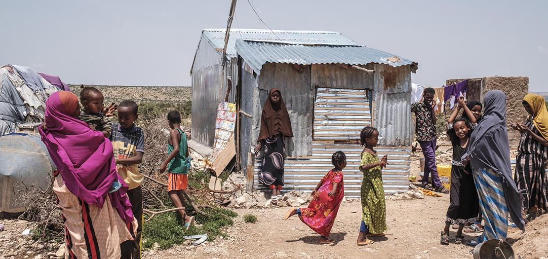 مخيم عشوائي للنازحين في هارغيسا في شمال الصومال في 16 أيلول 2021