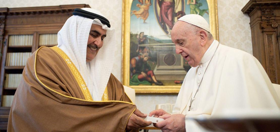 البابا يستقبل الشيخ خالد بن محمد آل خليفة، المبعوث الشخصي لملك البحرين، 25 تشرين الثاني 2021