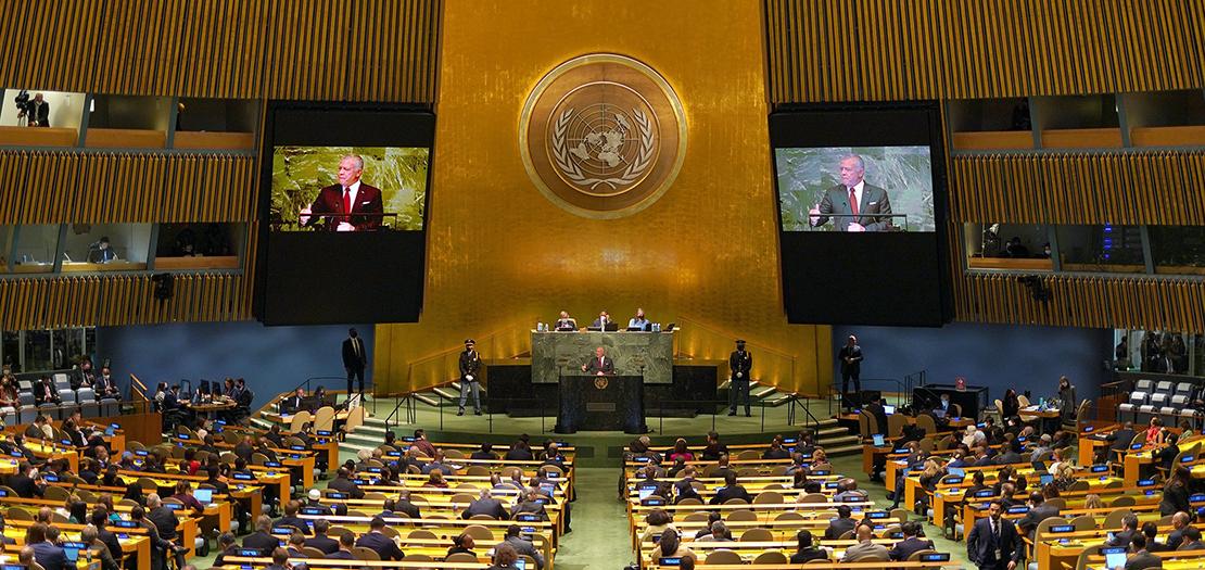 الملك في الجلسة الافتتاحية للدورة السابعة والسبعين للجمعية العامة للأمم المتحدة