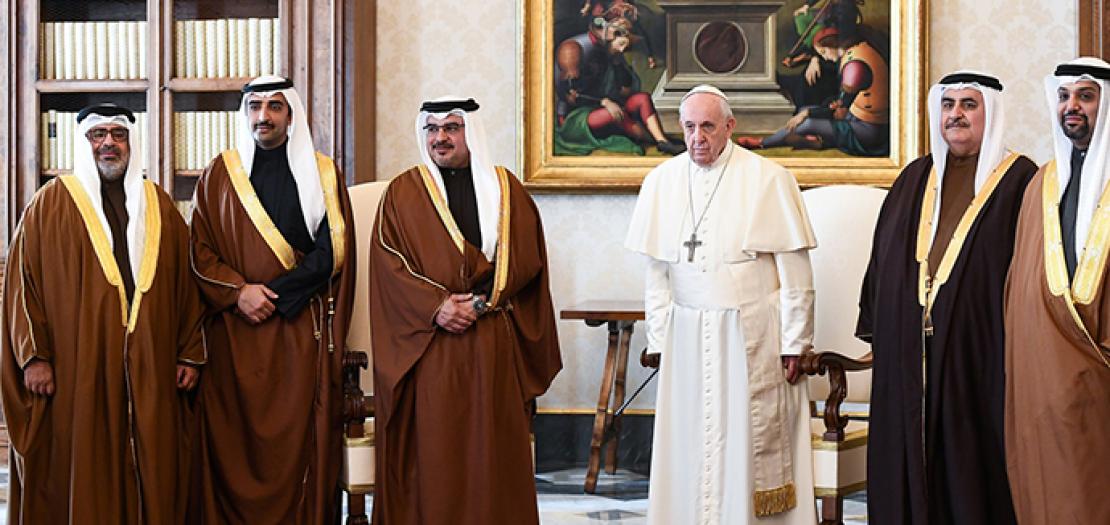 البابا يلتقي الأمير سلمان بن حمد آل خليفة، ولي عهد ملك البحرين