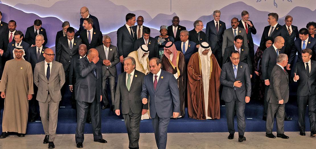 صورة جماعية لقادة العالم خلال افتتاح قمة المناخ 27 بشرم الشيخ. مصر في 7 تشرين الثاني 2022