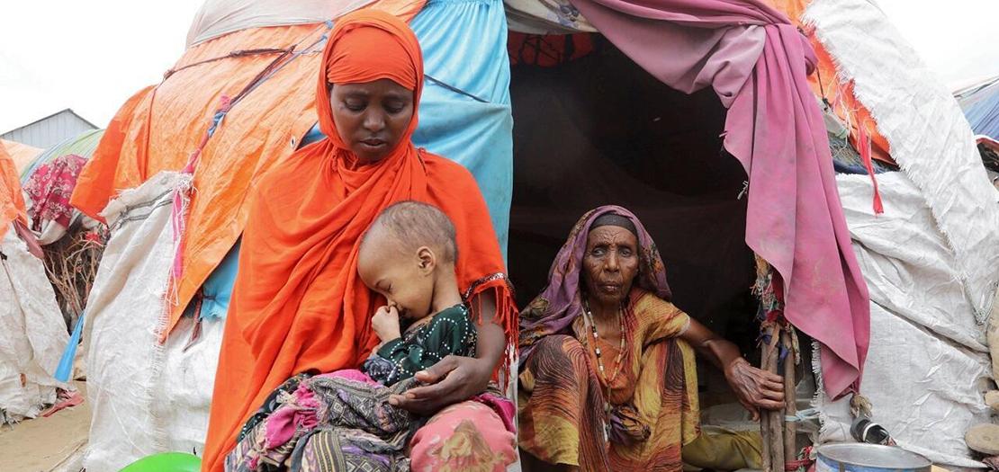 مخيم علاء فوتو للنازحين في ضواحي مقديشو، الصومال، في 23 أيلول 2022