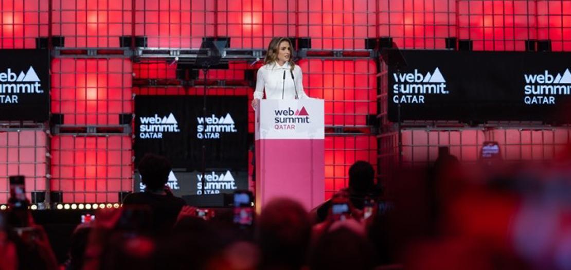  الملكة رانيا في قمة الويب قطر